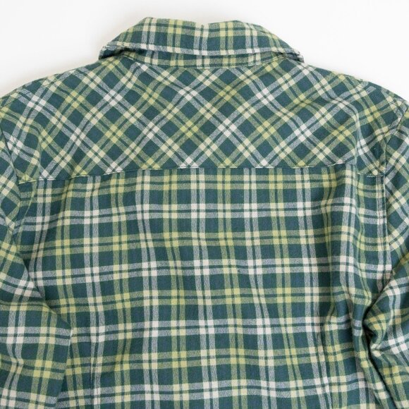 Aritzia TNA Flannel Shirt Plaid Green Button Up Medium - Picture 11 of 15